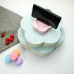 Picture of Double Layer 10 Grid Candy Snack Storage Flower Shape Rotating Box with Phone Mount Stand Design Also Use for Serving Tray Like Dried Fruit Party Food Chocolate Sweet Box