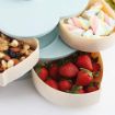 Picture of Double Layer 10 Grid Candy Snack Storage Flower Shape Rotating Box with Phone Mount Stand Design Also Use for Serving Tray Like Dried Fruit Party Food Chocolate Sweet Box
