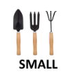 Picture of Gardening Tools kit Hand Cultivator, Small Trowel, Garden Fork  Garden Tool Wooden Handle