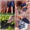Picture of Gardening Tools kit Hand Cultivator, Small Trowel, Garden Fork  Garden Tool Wooden Handle