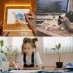Picture of 15*15 cm Acrylic LED Message Board 15*15 cm Indoor Bedroom Table Desk Decoration Fixtures Diy 3d Acrylic Led Drawing Note Message Board Rewritable Night Light With Base RECTANGLE SHAPE