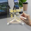 Picture of 15*15 cm Acrylic LED Message Board 15*15 cm Indoor Bedroom Table Desk Decoration Fixtures Diy 3d Acrylic Led Drawing Note Message Board Rewritable Night Light With Base RECTANGLE SHAPE