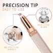 Picture of Eyebrow Trimmer for Women 2 in 1 Rechargeable Facial Hair Remover with Replaceable Heads
