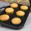 Picture of Carbon Steel Cup Cake Tray for 6 Muffins Bakeware  6 Slot Cup Cake Tray Baking in Microwave Oven Cavity Grid Mold Bakeware Pan Tray Mould Maker Mold Tray