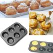 Picture of Carbon Steel Cup Cake Tray for 6 Muffins Bakeware  6 Slot Cup Cake Tray Baking in Microwave Oven Cavity Grid Mold Bakeware Pan Tray Mould Maker Mold Tray