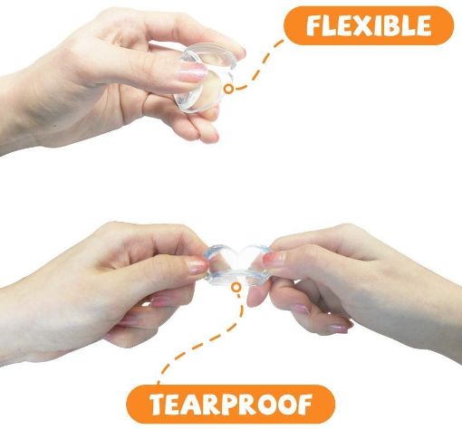 Picture of Corner Guards Clear Corner Protectors High Resistant Adhesive Gel Best Baby Proof Corner Guards Stop Child Head Injuries Tables