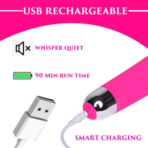 Picture of Cordless Rechargeable Personal Body Wand Massager Machine  Electric Handheld Full Body Massager