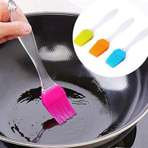 Picture of Silicon Oil Basting Brush Silicone Non-Sticky Oil Brush Reusable Kitchen Set for Cooking  Tandoor  BBQ