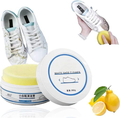 Picture of WHITE SHOE CLEANER White Shoe Cleaning Cream, Shoes Whitening Cleansing Stain Remover Cleansing Cream for Shoe
