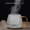 Picture of Golden Handle Coffie Mug  mug Tea and Coffee Cup Microwave Safe Borosilicate Glass Cup Clear Drinking Cups Handle Mug Espresso Drink Tea and Coffee Cup Glass