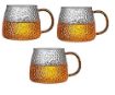 Picture of Golden Handle Coffie Mug  mug Tea and Coffee Cup Microwave Safe Borosilicate Glass Cup Clear Drinking Cups Handle Mug Espresso Drink Tea and Coffee Cup Glass