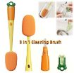 Picture of 3 in 1 Multi Bottle Brush Cleaning Sponge Baby Bottle Brush  Cup Lid Gap Bottle Cleaner Brush Cleaning Brush for Food Jars Tumblers Bottles