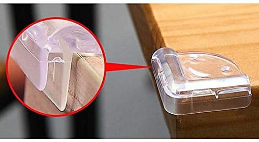 Picture of Baby Proofing L-Shaped Transparent Silicon Corner Guards  Child Safety Edge Protectors Baby Safety Furniture Cushion corner