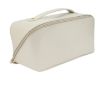 Picture of Cosmetic Travel Bag Makeup Storage Bags with Handle and Divider Leather Makeup Pouch LEATHER COSMATIC BAG