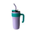 Picture of 800 ML Vacuum Cup Hot and Cold with Handle and Lid with Straw Coffee Travel Mug