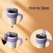Picture of 800 ML Vacuum Cup Hot and Cold with Handle and Lid with Straw Coffee Travel Mug