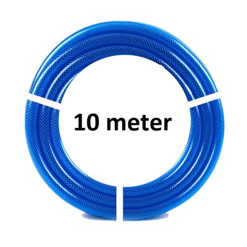 Picture of BLUE 10 METER WASHER PIPE  Heavy Duty Highly Durable PVC Plain Green Braided Water Hose Pipe