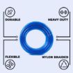 Picture of BLUE 10 METER WASHER PIPE  Heavy Duty Highly Durable PVC Plain Green Braided Water Hose Pipe