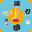 Picture of 5 in 1 Keyboard Cleaner Keyboard Cleaning Kit with Keyboard Brush Airpod Cleaner and Keycap Puller