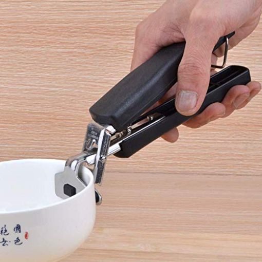 Picture of Kitchen Bowl  Hot Pot Gripper Dish Clipper Stainless Steel Utensils Safe Handling GripperRetriever Lifter Holder Handle Anti Heat Bowl clamp Plate Take Bowl Dish Pot Kitchen Accessories Stainless Steel Dish Tray Clip