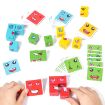 Picture of puzzle wood puzzle face reaction puzzle wood cube expression puzzle