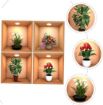 Picture of 3D Vase Wall Stickers Flower Pot Wall Stickers 3D Vase Wall Stickers 3D Wall Stickers DIY Flower Wall Decal Removable Waterproof Wall Art Decor for Bedroom Living Room Offices Home Decoration