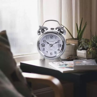 Picture of SILVER TWIN BELL ALARM CLOCK