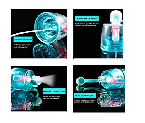 Picture of water spray bottle 2 in 1 Drink & Mist Plastic Spray Water Bottle for Sport Outdoor Cycling and Gym Drinking