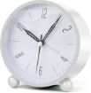 Picture of Round Silent Analog Desk Clock WHITE WHITE SILENT CLOCK  WHITE CLOCK