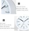 Picture of Round Silent Analog Desk Clock WHITE WHITE SILENT CLOCK  WHITE CLOCK
