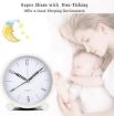 Picture of Round Silent Analog Desk Clock WHITE WHITE SILENT CLOCK  WHITE CLOCK