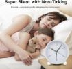 Picture of Round Silent Analog Desk Clock WHITE WHITE SILENT CLOCK  WHITE CLOCK