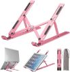 Picture of Plastic Laptop Stand Lightweight Portable Mini Laptop PC Tablet Holder Portable Laptop Stand Adjustable Support Base Foldable Adjustable Support table