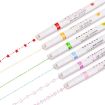Picture of 6 IN 1 PEN 6Pcs Curve Highlighter Pen Set Line Markers Curve Highlighter Pen For Adult Teenage Kids Great