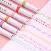 Picture of 6 IN 1 PEN 6Pcs Curve Highlighter Pen Set Line Markers Curve Highlighter Pen For Adult Teenage Kids Great