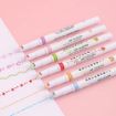 Picture of 6 IN 1 PEN 6Pcs Curve Highlighter Pen Set Line Markers Curve Highlighter Pen For Adult Teenage Kids Great