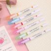 Picture of 6 IN 1 PEN 6Pcs Curve Highlighter Pen Set Line Markers Curve Highlighter Pen For Adult Teenage Kids Great