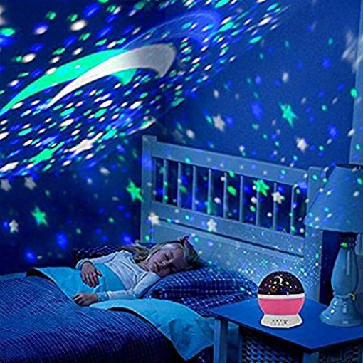 Picture of Star Master Projector with USB Wire Colorful Romantic LED Cosmos Star Master Sky Starry Night Projector Bed Light Lamp-Multicolor