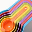 Picture of Measuring Cups and Spoons Set  Measuring Cups and Spoons Baking Kitchen Tools Teaspoon Rainbow Colors 6 Pcs