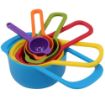 Picture of Measuring Cups and Spoons Set  Measuring Cups and Spoons Baking Kitchen Tools Teaspoon Rainbow Colors 6 Pcs