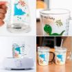 Picture of Glass Mug Spill Proof Lid And Straw Cartoon Print Milk Mug for Kids Spill Proof Lid and Straw Heat ResistanceMilk Glass Cup for Kids
