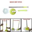Picture of Mop Rod Stainless Steel with 2 Refill 360 Degree Rotating Pole Spin Mop Stick Expandable Stainless Steel Stick Rod