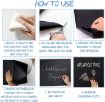 Picture of Black Board Wall Sticker Removable Decal Chalkboard with 5 Chalks for Home School Office College Room Kitchen Kids
