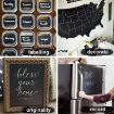 Picture of Black Board Wall Sticker Removable Decal Chalkboard with 5 Chalks for Home School Office College Room Kitchen Kids