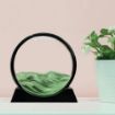 Picture of GREEN Mobile Hourglass Art 3D Natural Landscape Sand Painting Moving Sand Art Picture Decor Round Glass Frame Display Flowing Sand Relaxing