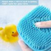 Picture of Soft Silicone Bath Brush With Hooks Baby Showers   silicon Cleaning Brushes Massage Skin Scrubber Can  Scalp Bathing Brush For Cleaning Body Silicon Wash Scrubber
