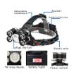 Picture of head lamp Rechargeable Torch Flashlight Long Distance Beam Range  Aircraft Aluminum Body with Ultra Bright LED Light