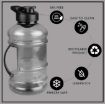 Picture of 1.5 L with Mixer Ball and Strainer Gallon Motivational Water Bottle Gallon Water Bottle Protein Shaker Bottle