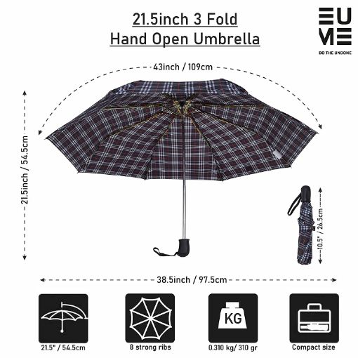 Picture of Umbrella 2 Fold Auto Open Waterproof Pongee Umbrella