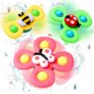 Picture of Suction Cup Spinner Toy Baby Bath Toy Spinning Top Rotating 3pcs spinner